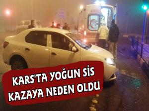 Kars'ta Sis Kazaya Sebep Oldu 1 Yaralı