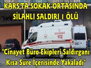 Kars'ta Sokak Ortasında Silahlı Saldırı 1 Ölü