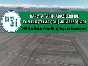 Kars'ta Tarım Arazilerinde Toplulaştırma Çalışmaları Başladı