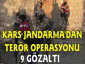 Kars'ta Terör Operasyonu 9 Gözaltı