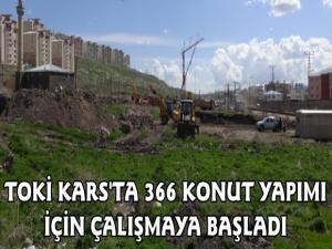 Kars'ta TOKİ 366 Konut İçin Temel Kazı Çalışmasına Başladı