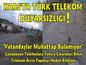 Kars'ta Türk Telekom'un Kopuk Kabloları Vatandaşa Zarar Veriyor