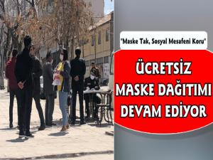 Kars'ta Ücretsiz Maske Dağıtımı Devam Ediyor