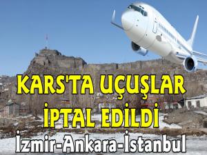 Kars'ta Uçuşlar İptal Edildi