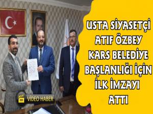 Kars'ta Usta Siyasetçi ve Gazeteci Atıf Özbey AK Parti'den Aday Adaylığı Başvurusunu Yaptı