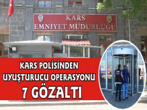 Kars'ta Uyuşturucu Satıcılarına Operasyon 7 Gözaltı