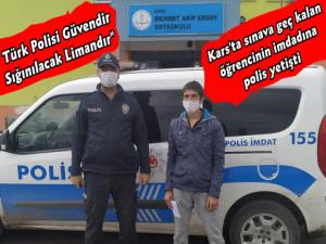 Kars'ta YKS Sınavına Geç Kalan Öğrenciyi Polis Ekipleri Yetiştirdi