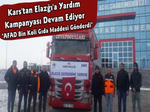 Kars'tan Deprem Bölgesi Elazığ'a Yardımlar Devam Ediyor