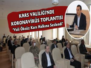 Kars Valiliği'nde Koronavirüs Toplantısı