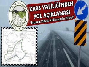 Kars Valiliği'nden Karakurt Yolu Duyurusu