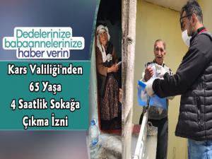 Kars Valiliği 65 Yaş Üstü Sokağa Çıkma İznini Duyurdu