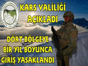 Kars Valiliği Açıkladı Dört Bölge Yasak Bölge İlan Edildi