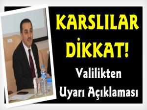 Kars Valiliği Dolandırıcılara Karşı Uyardı