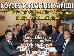 Kars Valiliği'nde KÖYDES Toplantısı