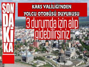 Kars Valiliği'nden Yolcu Otobüsleri Açıklaması