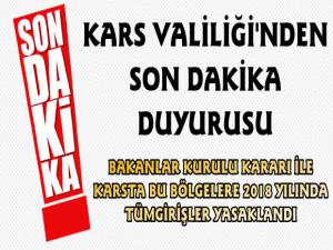 Kars Valiliğinden Önemli Duyuru