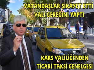 Kars Valisi Rahmi Doğan'dan 'taksi' genelgesi