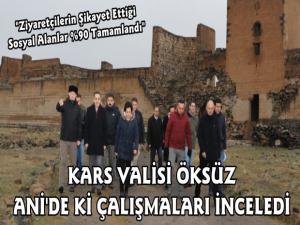 Kars Valisi Türker Öksüz Ani Örenyeri'nde İncelemelerde Bulundu