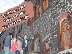 Kars Valisi Türker Öksüz Beylerbeyi Sarayı Çalışmalarını İnceledi