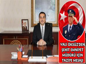 Kars Valisi Türker Öksüz'den Başsağlığı 