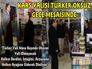 Kars Valisi Türker Öksüz Gece Vakti Kars Sokaklarında Halkla Buluştu