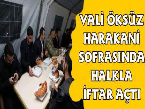 Kars Valisi Türker Öksüz Harakani Sofrasında Vatandaşlarla Oruç Açtı