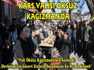 Kars Valisi Türker Öksüz Kağızman'da