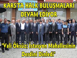 Kars Valisi Türker Öksüz Mahalle Sakinleriyle Buluştu