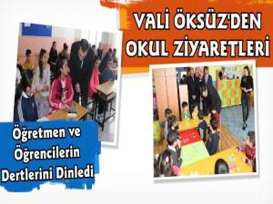 Kars Valisi Türker Öksüz Okul Ziyaretlerinde Öğrencilerle Buluştu