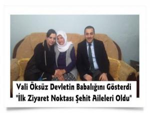 Kars Valisi Türker Öksüz'ün İlk Ziyareti Şehit Ailesi Oldu