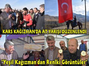 Karsın Kağızman İlçesinde At Yarışı Düzenlendi