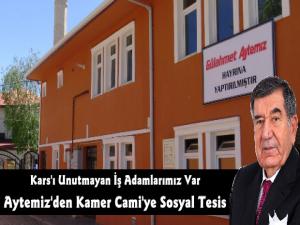 Karslı İş Adamı İsmail Aytemizden Kars Kamer Camiine Sosyal Tesis