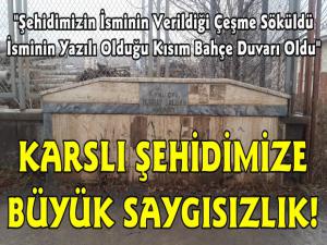 Karslı Şehidin İsmine Büyük Saygısızlık