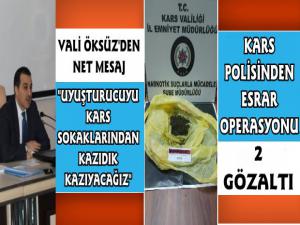 Karsta Esrar Operasyonu 2 Gözaltı