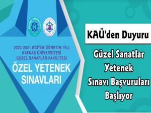 KAÜ Güzel Sanatlar Fakültesi Özel Yetenek Sınav Başvuruları Başlıyor