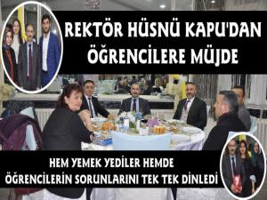 KAÜ Rektörü Prof. Dr. Hüsnü Kapu Öğrencilerle Yemekte Buluştu