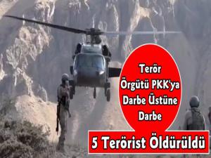 Mehmetçikten PKK'ya Ağır Darbe 5 Terörist Öldürüldü