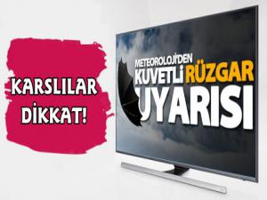 Meteorolojiden Kars İçin Kuvvetli Rüzgar Uyarısı