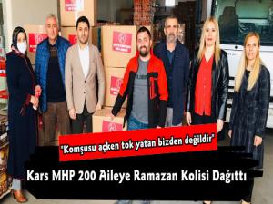 MHP Kars İl Başkanlığı 200 aileye Ramazan Yardımında Bulundu