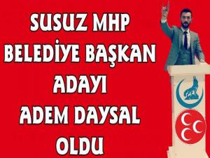 MHP Susuz Belediye Başkan Aday Adayı Adem Daysal Oldu
