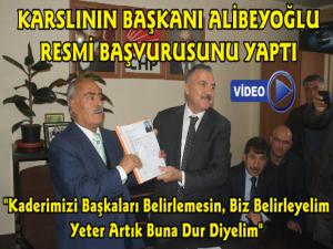 Naif Alibeyoğlu Kars Belediye Başkanlığı İçin Aday Adaylığı Başvurusunu Yaptı