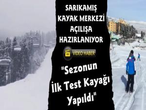 Sarıkamış Kayak Merkezinde Sezonun İlk Test Kayağı Yapıldı