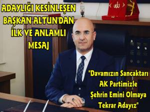 Selim Belediye Başkan Adaylığı Kesinleşen Coşkun Altun'dan İlk Mesaj