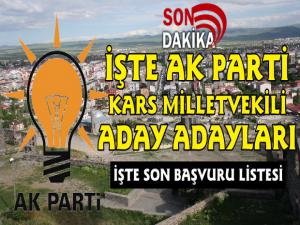 Son Dakika.. İşte AK Parti'nin Kars Milletvekili Aday Adayları Listesi