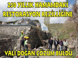 Tarihi Muradiye Hamamında Restorasyon Rezilliği Son Buldu