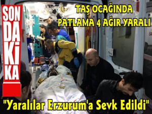 Taş Ocağında Patlama 4 Yaralı
