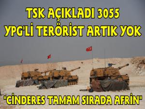 TSK Açıkladı 3055 Terörist Etkisiz Hale Getirildi