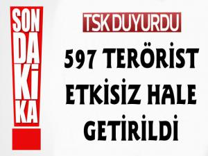 TSK Açıkladı 597 Terörist Öldürüldü