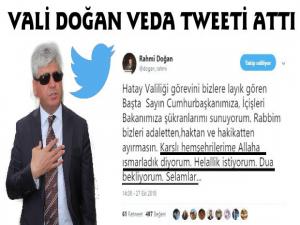 Vali Doğan'dan Kars Halkına Veda Tweeti
