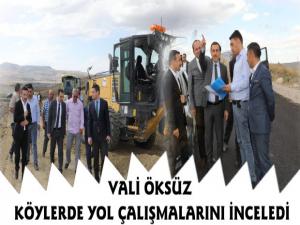 Vali Öksüz Kars'ta Yapılan Köy Yollarındaki Çalışmaları İnceledi